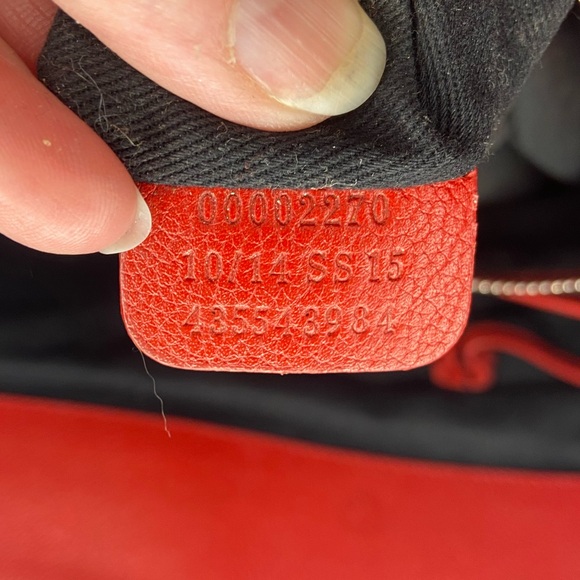 Authentic Ralph Lauren Red Ricky Lambskin Leather Bag BROKEN ZIPPER - Picture 6 of 12